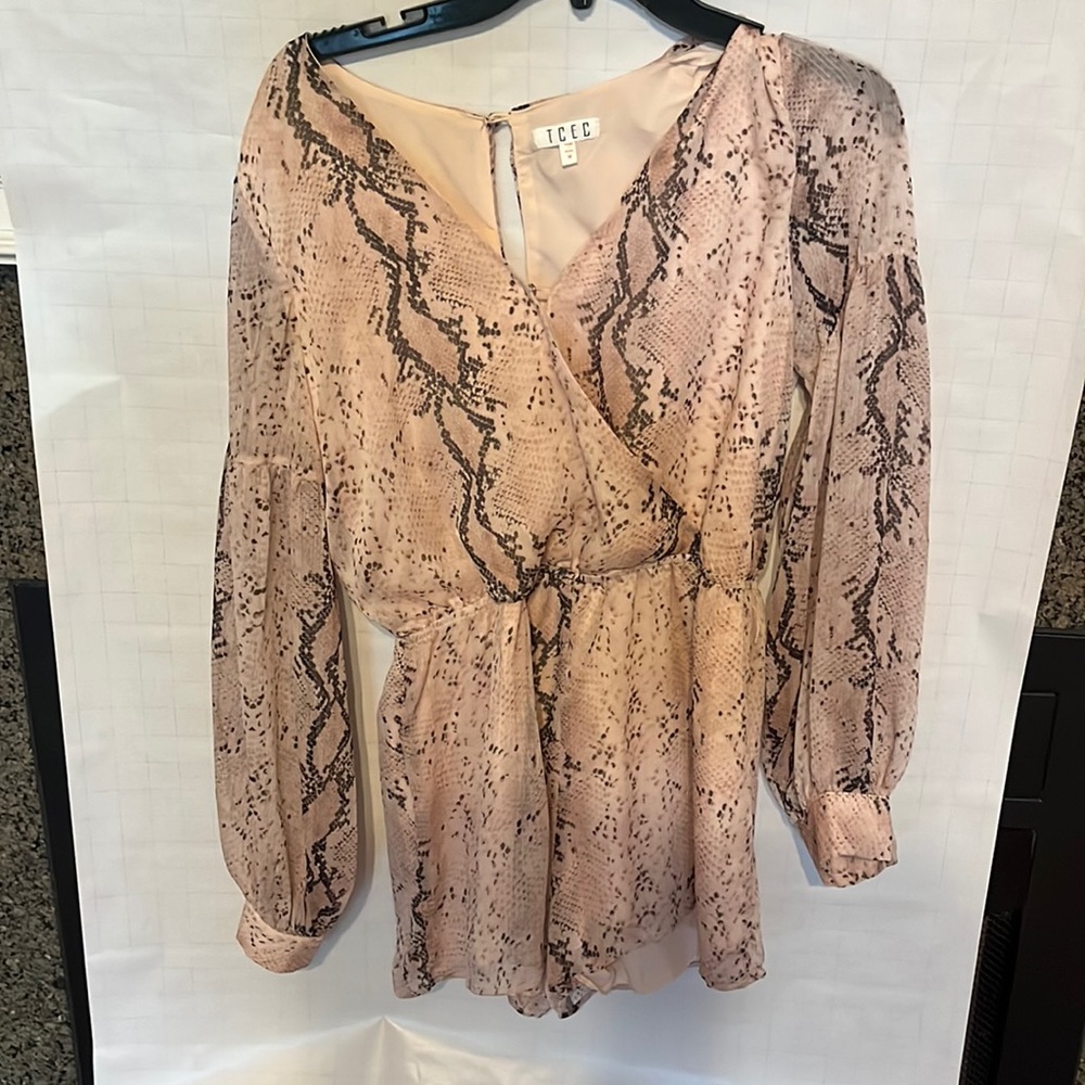 Pink Snakeskin Romper